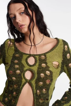 T-Shirts & Tops^The Ragged Priest Bug Distressed Long Sleeve Top