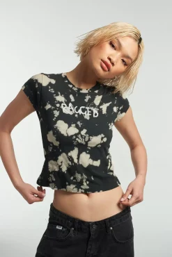 T-Shirts & Tops^The Ragged Priest Burn Acid Wash Baby Tee