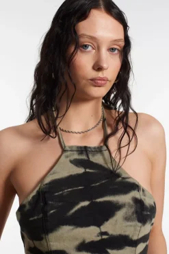 T-Shirts & Tops^The Ragged Priest Burnout Denim Halterneck Top