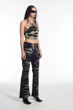 T-Shirts & Tops^The Ragged Priest Burnout Denim Halterneck Top