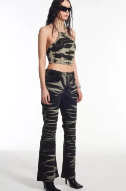 Jeans^The Ragged Priest Burnout Low Rise Flared Jean