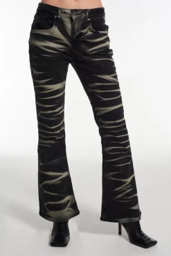 Jeans^The Ragged Priest Burnout Low Rise Flared Jean
