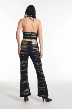 Jeans^The Ragged Priest Burnout Low Rise Flared Jean