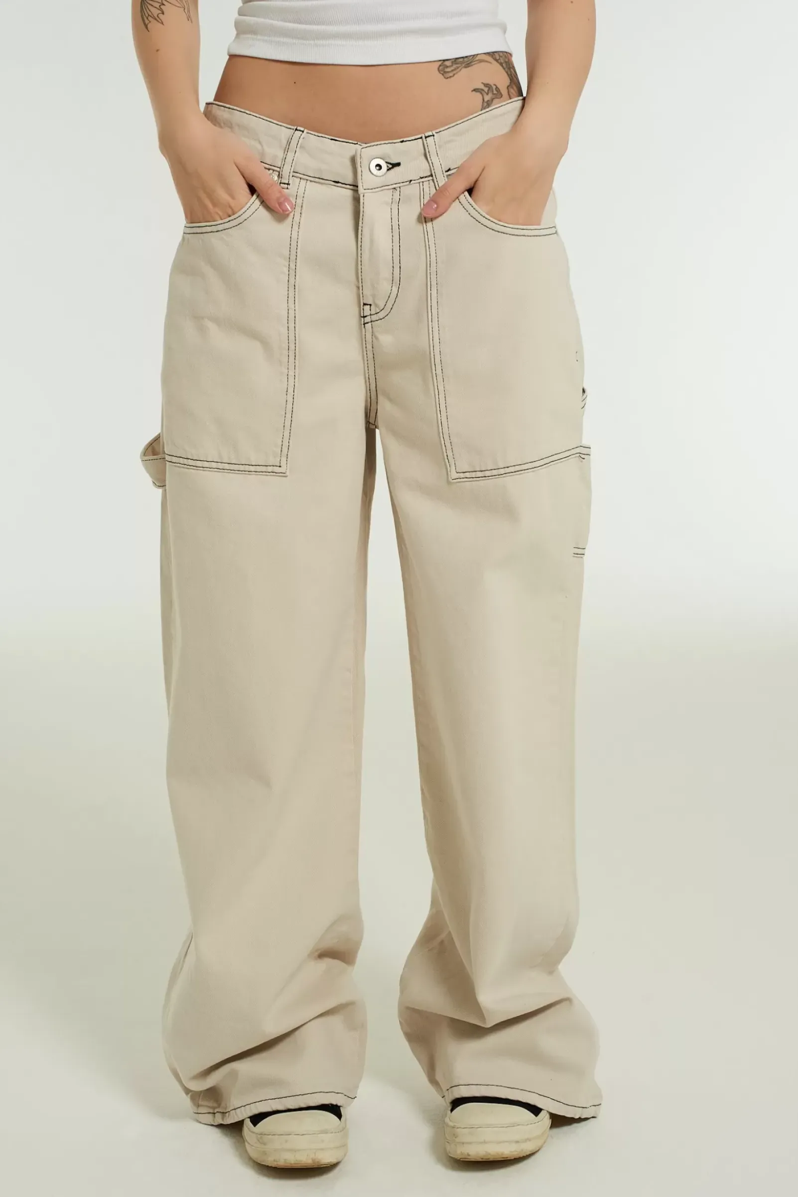 Jeans^The Ragged Priest Carpenter Release Jean - Stone