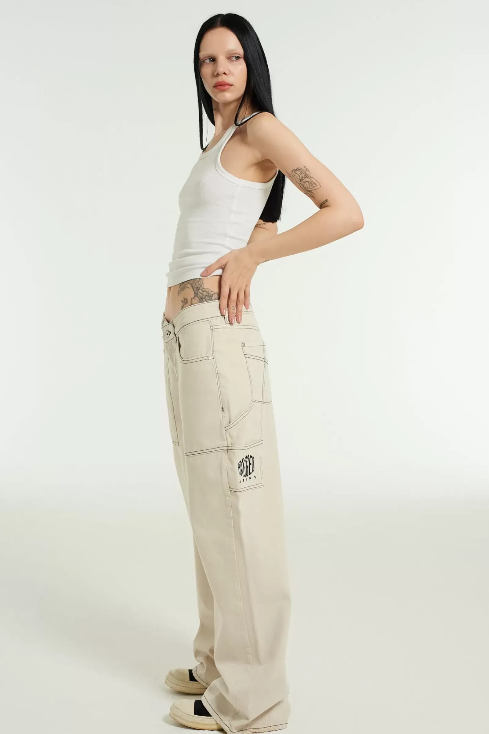 Jeans^The Ragged Priest Carpenter Release Jean - Stone