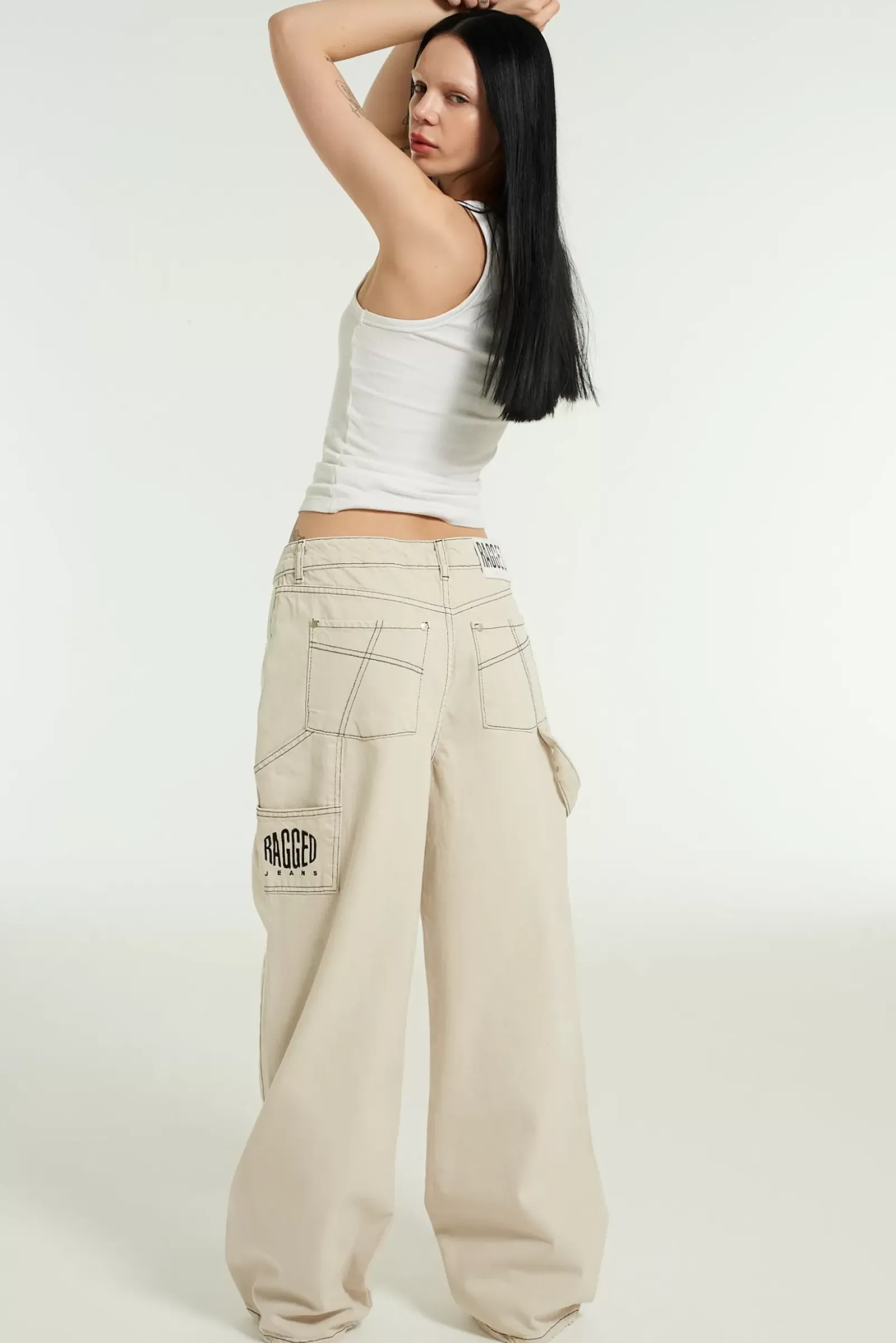 Jeans^The Ragged Priest Carpenter Release Jean - Stone