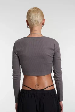 T-Shirts & Tops^The Ragged Priest Chain Long Sleeve Top Grey
