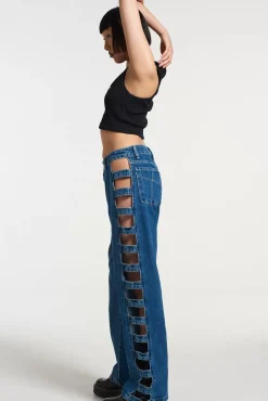Jeans^The Ragged Priest Clouded Cut Out Dad Jean