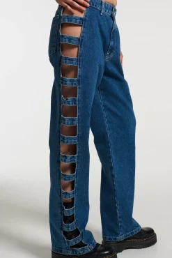 Jeans^The Ragged Priest Clouded Cut Out Dad Jean