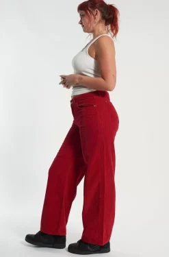 Jeans^The Ragged Priest Cord Release Jean - Chilli Pepper Red