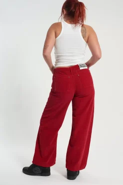 Jeans^The Ragged Priest Cord Release Jean - Chilli Pepper Red