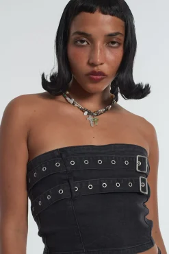 T-Shirts & Tops^The Ragged Priest Denim Darkness Corset