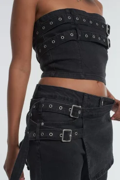 T-Shirts & Tops^The Ragged Priest Denim Darkness Corset