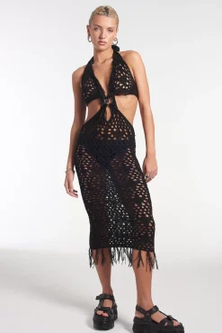 Dresses^The Ragged Priest Distraction Open Knit Maxi Dress