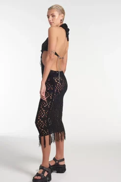 Dresses^The Ragged Priest Distraction Open Knit Maxi Dress