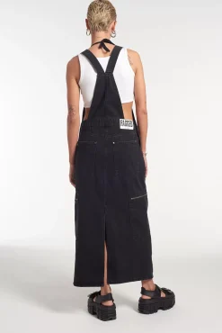 Dresses^The Ragged Priest Dungaree Maxi Dress Charcoal
