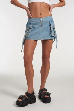 Skirts & Shorts^The Ragged Priest Force Combat Mini Skirt Blue