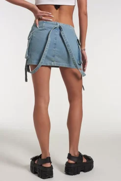Skirts & Shorts^The Ragged Priest Force Combat Mini Skirt Blue