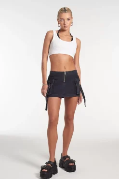 Skirts & Shorts^The Ragged Priest Force Combat Mini Skirt Charcoal