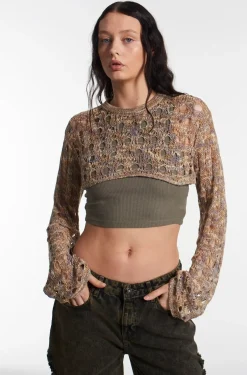 T-Shirts & Tops^The Ragged Priest Gretel Super Cropped Knit Top