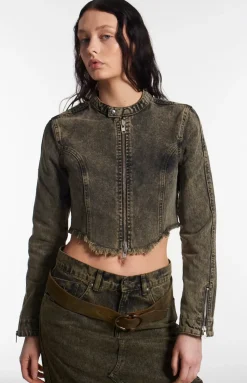 Coats & Jackets^The Ragged Priest Harley Denim Biker Jacket