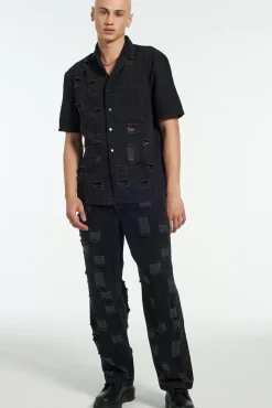T-Shirts & Tops^The Ragged Priest Keeper Distressed Denim Shirt