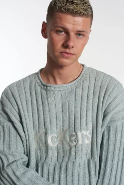 Knitwear, Sweatshirts & Hoodies^The Ragged Priest Kickers Classics Blue Rib Knit Jumper