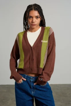 Knitwear & Sweats^The Ragged Priest Kickers Classics Brown Stripe Cardigan