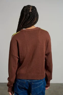 Knitwear & Sweats^The Ragged Priest Kickers Classics Brown Stripe Cardigan