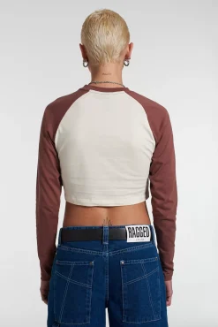 T-Shirts & Tops^The Ragged Priest Kickers Classics Cropped Long Sleeve Raglan Tee