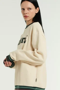 Knitwear & Sweats^The Ragged Priest Kickers Classics Ecru Brushed Back Sweatshirt