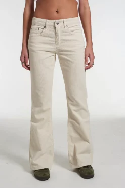 Trousers^The Ragged Priest Kickers Classics Ecru Cord Flare Pant