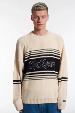 Knitwear, Sweatshirts & Hoodies^The Ragged Priest Kickers Classics Ecru Jumper With Chest Stripe