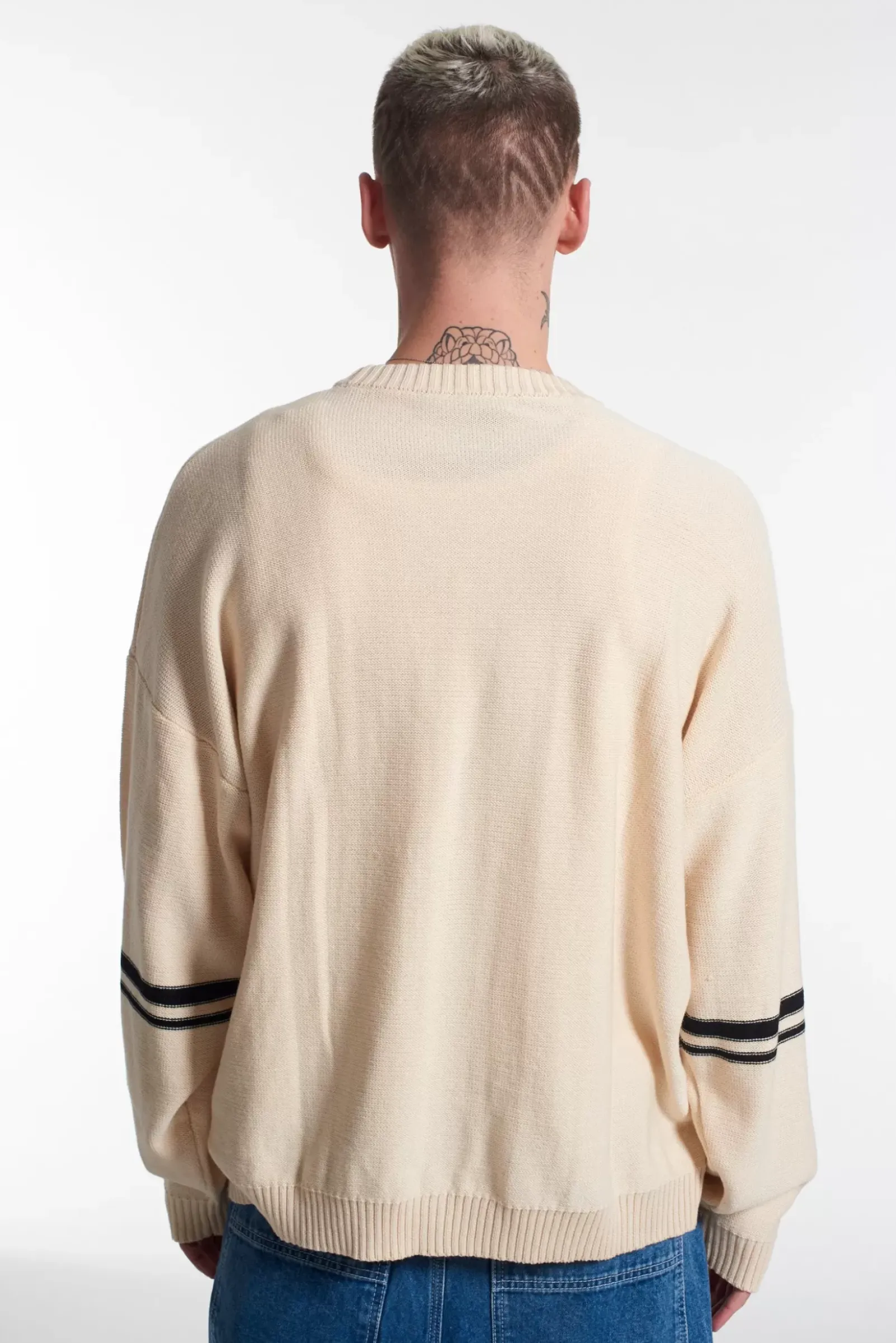 Knitwear, Sweatshirts & Hoodies^The Ragged Priest Kickers Classics Ecru Jumper With Chest Stripe