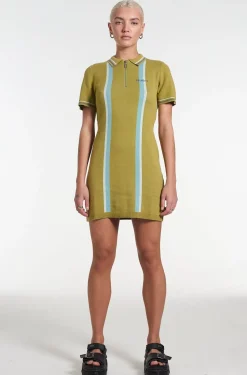 Dresses^The Ragged Priest Kickers Classics Green Knit Polo Dress