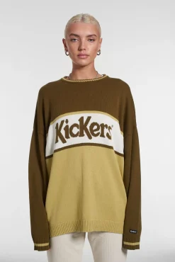 Knitwear, Sweatshirts & Hoodies^The Ragged Priest Kickers Classics Green Panel Knit