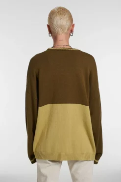Knitwear, Sweatshirts & Hoodies^The Ragged Priest Kickers Classics Green Panel Knit