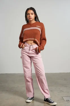 Knitwear & Sweats^The Ragged Priest Kickers Classics Rust Cropped Knit