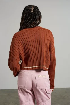 Knitwear & Sweats^The Ragged Priest Kickers Classics Rust Cropped Knit