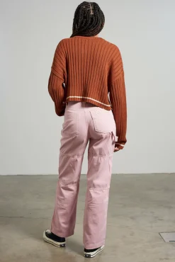 Knitwear & Sweats^The Ragged Priest Kickers Classics Rust Cropped Knit