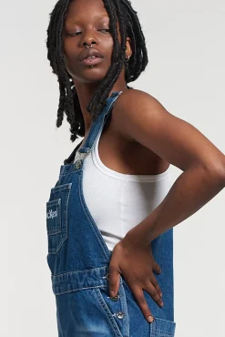 Jeans^The Ragged Priest Kickers Classics Slouchy Baggy Dungarees Mid Blue