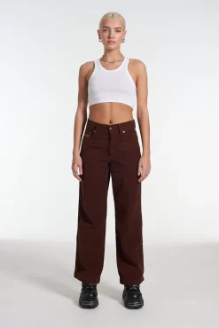 Trousers^The Ragged Priest Kickers Classic Wide Leg Trouser Cord Brown
