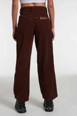 Trousers^The Ragged Priest Kickers Classic Wide Leg Trouser Cord Brown