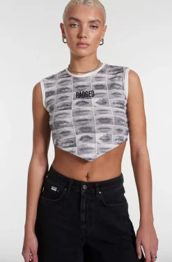 T-Shirts & Tops^The Ragged Priest Lip Print Handkerchief Top