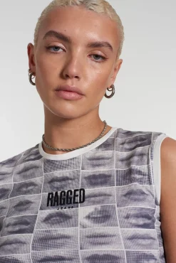 T-Shirts & Tops^The Ragged Priest Lip Print Handkerchief Top