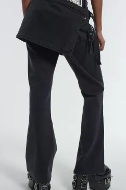 Jeans^The Ragged Priest Low Rider Jean Skirt - Charcoal