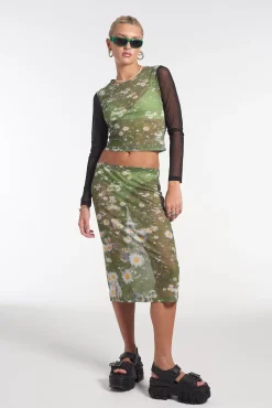 Skirts & Shorts^The Ragged Priest Meadow Mesh Midi Skirt