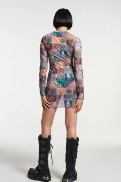 Dresses^The Ragged Priest Memories Mesh Long Sleeve Dress
