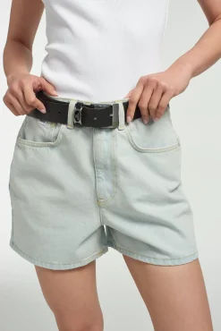 Skirts & Shorts^The Ragged Priest Mom Short Stonewash