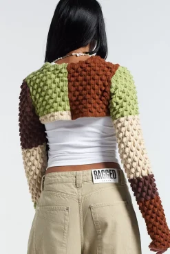 Knitwear & Sweats^The Ragged Priest Patchwork Ultra Cropped Cardigan